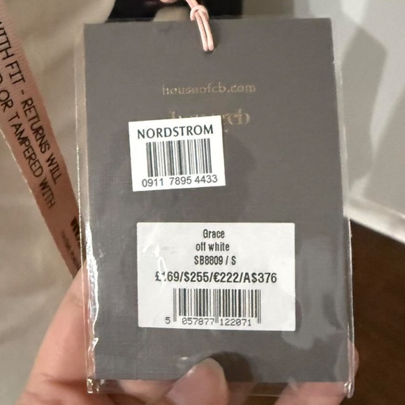 BNWT HOUSE OF CB GRACE Ivory Crystallised Mini Dress Size Small Reg cup - Picture 6 of 6